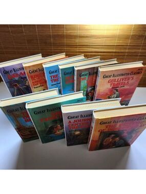 Great Illustrated Classics Lot of Ten Hardcover Baronet Books Children's Stories
